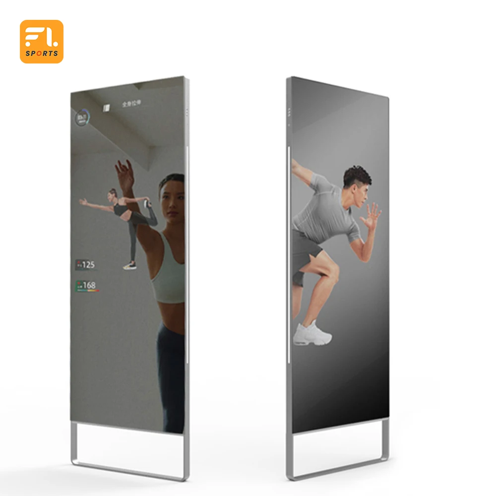 Fitness Mirrors Training Exercise Smart Magic LCD Display Home Office GYM Touch Screen Interactive Workout Mirror for Boxing