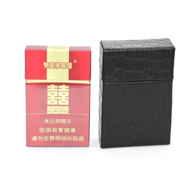 High Quality Handmade leather cigarette case Portable Cigarette sleeve leather cigarette holder