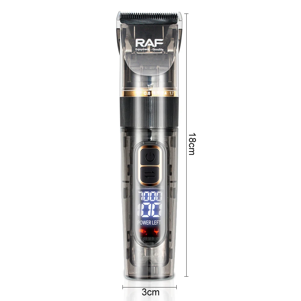 RAF New Arrival Waterproof Cordless USB Charge LCD Display Professional Hair Trimmer Set