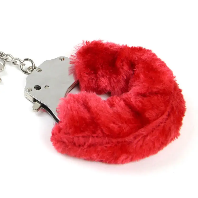 Stainless Steel Plush Metal Handcuffs Ankle Cuffs Fuzzy Handcuffs Sex Toys For Bdsm Games