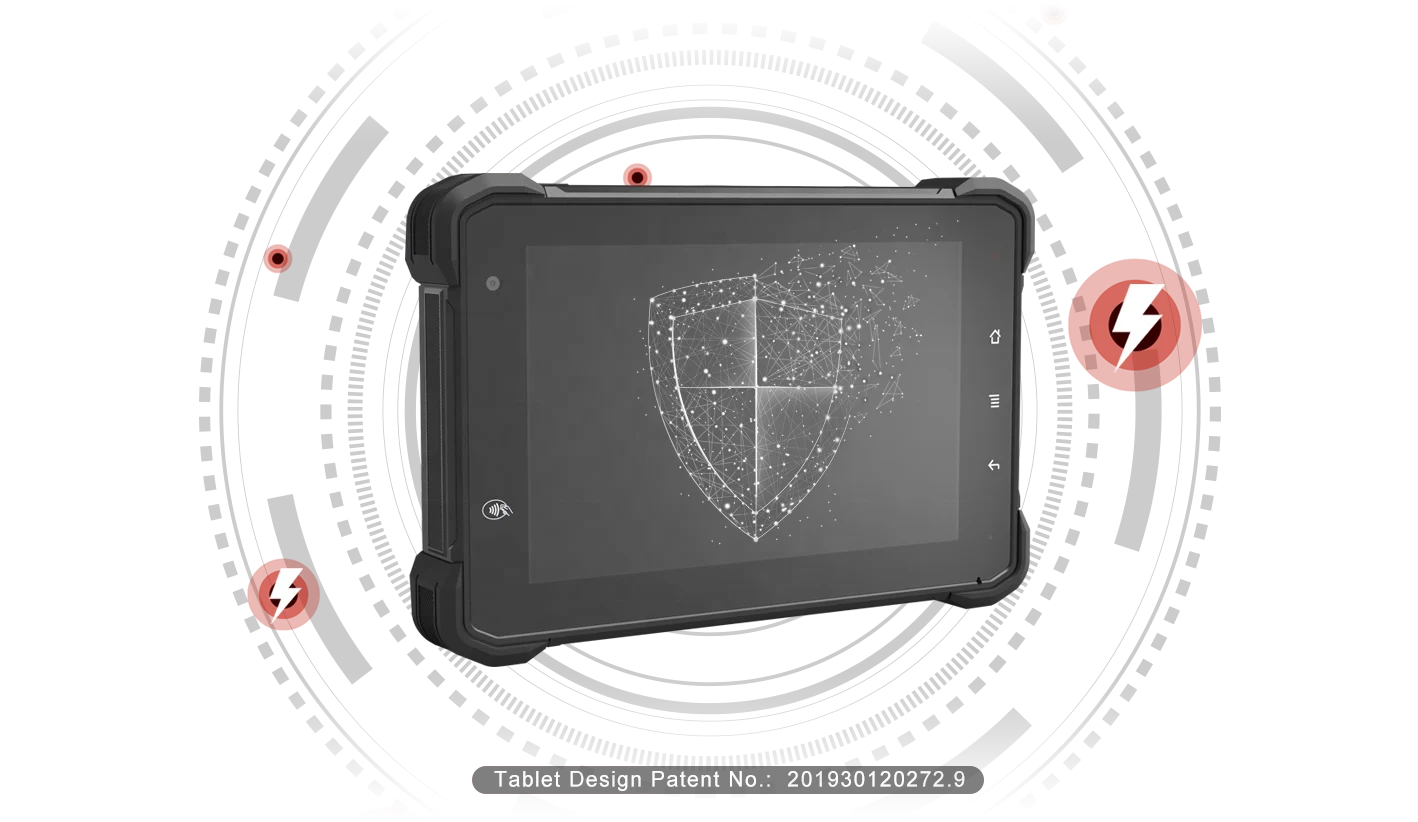 Industry IP67 7 Inch Rugged Tablet PC Android 9  4GB RAM 64GB  GPS Camera Rear 16.0 MP Industrial Rugged Tablet