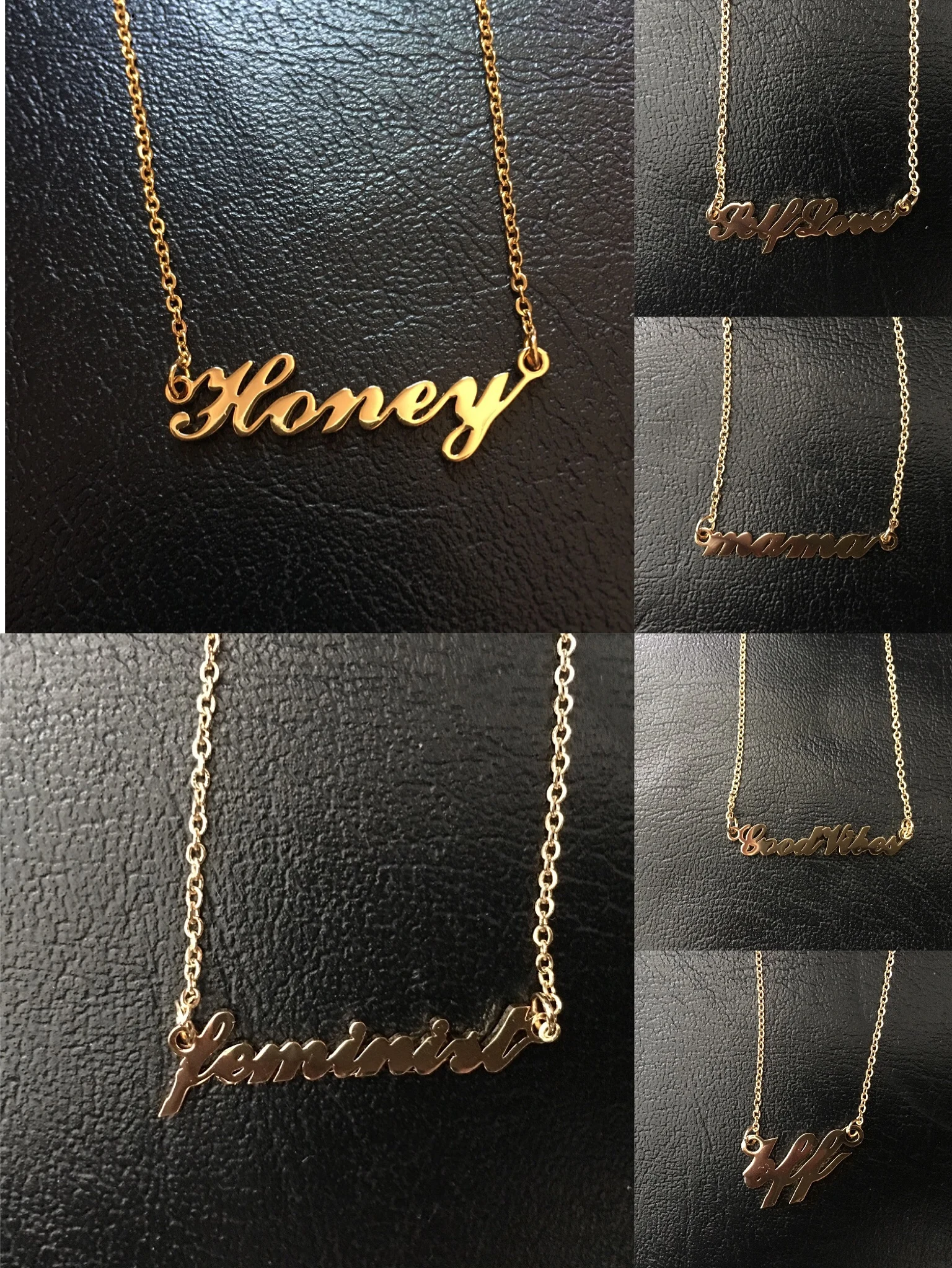 
18K Gold Plated Stainless Steel Custom Name Necklace Personalized Letter Necklace For Women 
