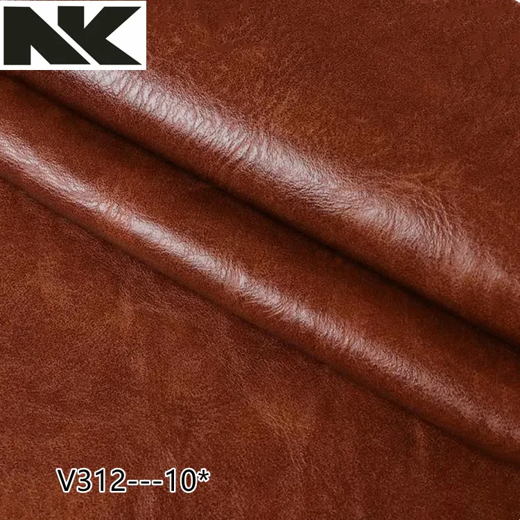 V312  1.2mm Crazy Horse Two Colors Tone Semi - PU Synthetic Leather for brief cases ,  handbags , shoes,sofas