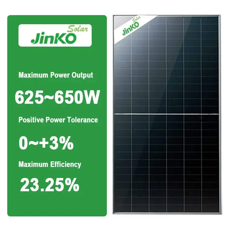 JINKO Tiger Neo 78HL4-BDV 625-650 с полуэлементным двусторонним модулем N-типа 78 двойными стеклянными солнечными панелями