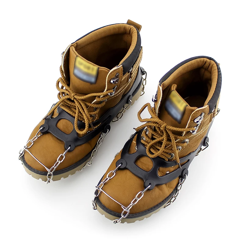 Ice Cleats Traction Snow Grips for Boots Shoes Women Men  Anti Slip  Stainless Steel Spikes Safe  for Hiking  Walking