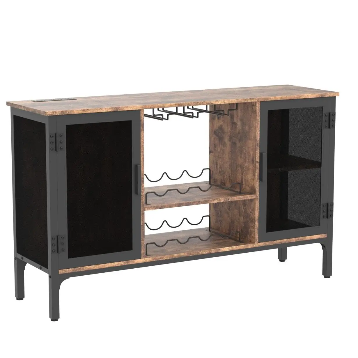 Factory direct supply wine storage cabinet dining room table wood wine display shelf dining wine cabinet-Amazon customization