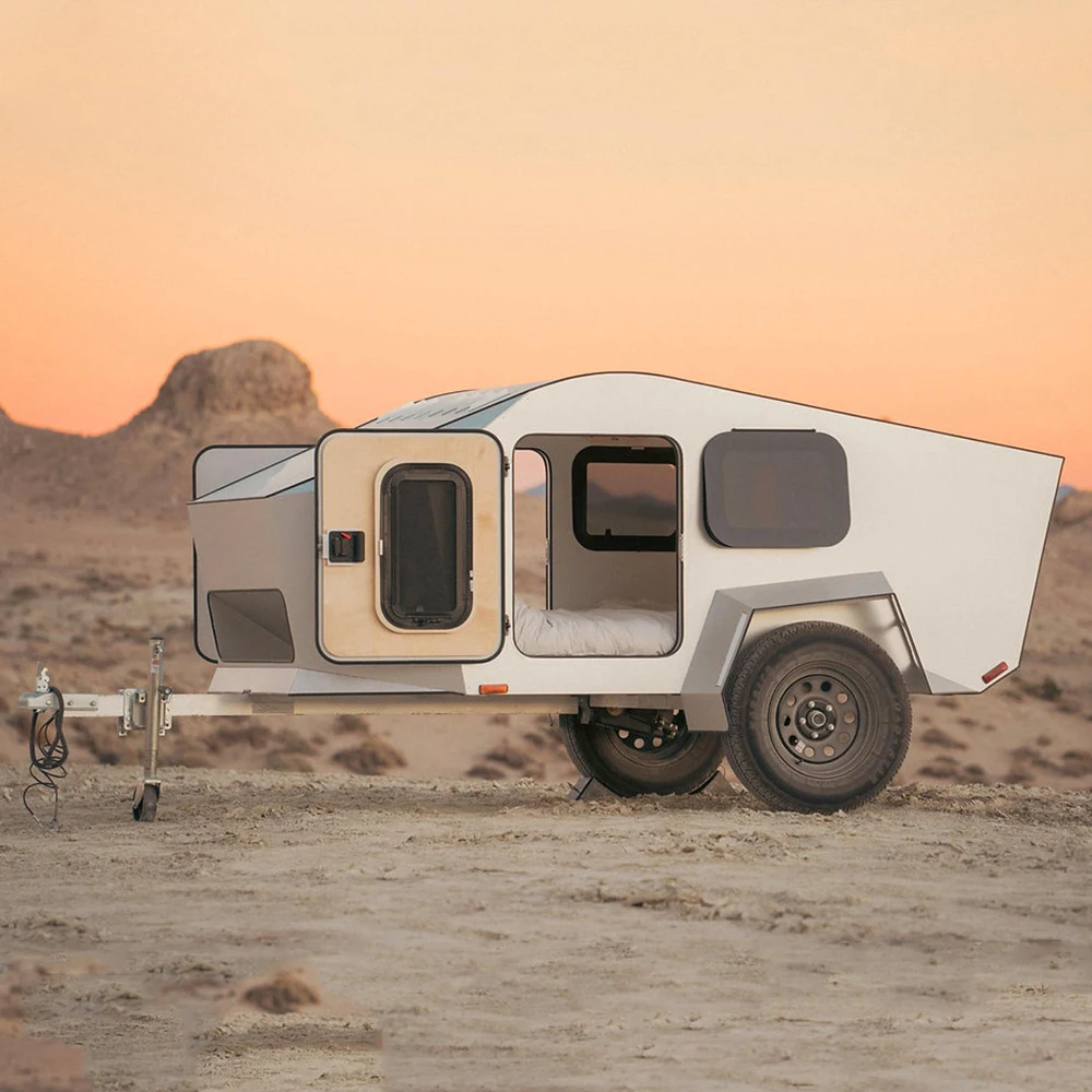 2024 Wholesale Small RV Off-Road Teardrop Camper Trailer Mobile Function for Travel Cyber truck