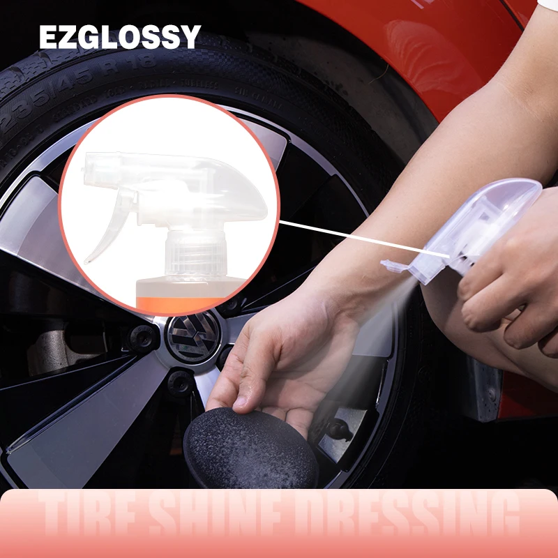 Tire Shine High gloss car tyre black dressing coating gloss tire polish spray car care products