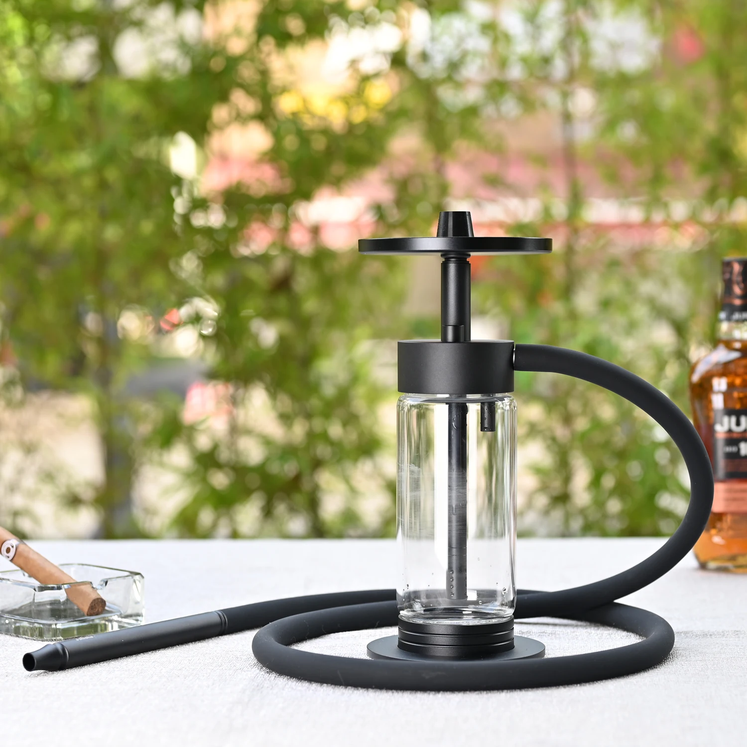 Wholesale Stainless Steel High Quality Glass Bottles Luxury Set Modern New Style Shisha Hookah