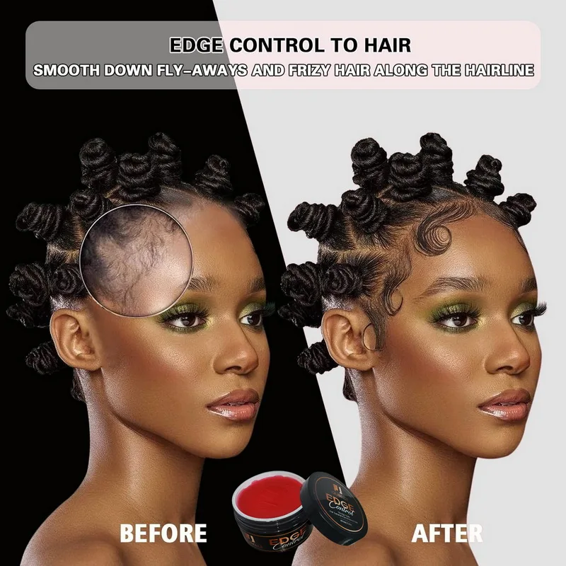 Private Label Edge Control Hair Gel Strong Hold Long Lasting Thick Edge Moisturizing Hair Styling Gel Wax For Women Care Product