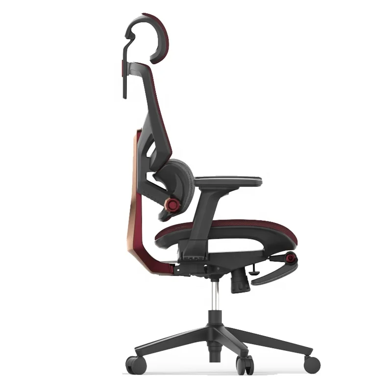 Luxury ergonomic high back task chair   office mesh chair with footrest