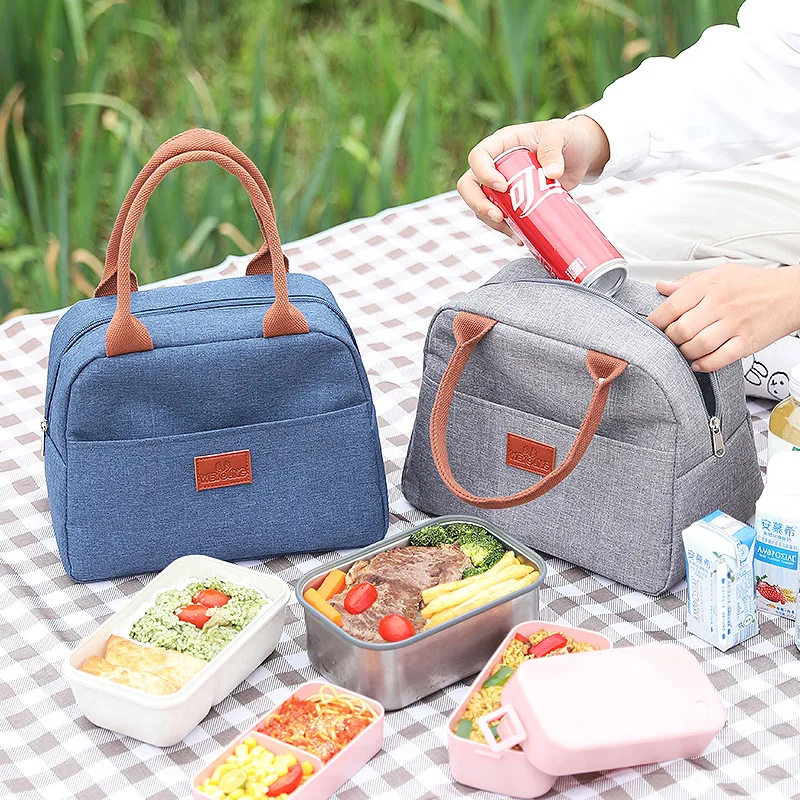 New Portable Thermal Food Container Cooler Bags for Men Women Kids Tote Handbag Picnic Insulated Box Lunch Bag