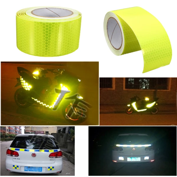 Silver Red White Yellow And Black Dot Tc Vinyl Vehicle Truck Tire Sticker Auto Warning Solar Reflective Tape