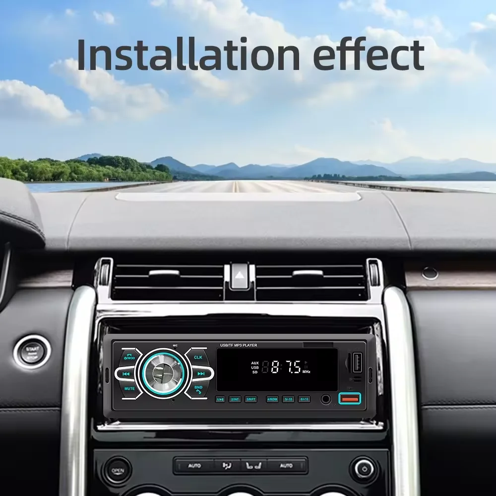 Model D3111 1 Din MP3 Player Car Radio Autoradio With Bluetooth Car Audio Stereo FM TF AUX 7 Color Automotive Multimedia For Car