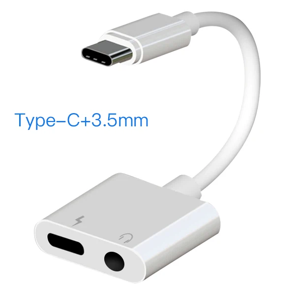 USB Type C Jack 3.5mm Earphone Adapter Listening Calling Audio PD Cable Connector Type-C Adapter