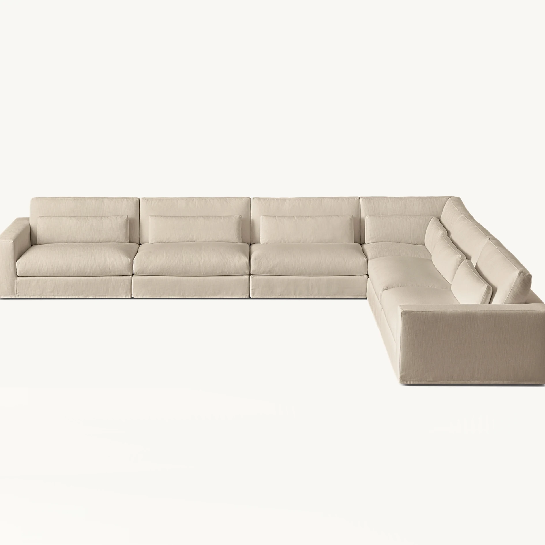 Modern L Shape Living Room Furniture Villa Hotel Lounge High End Luxury Sectional Sofa