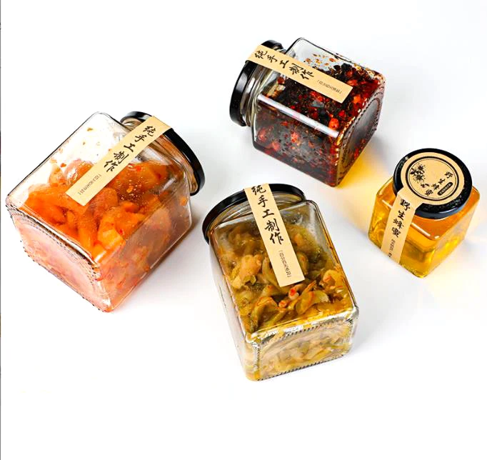 Small Glass Storage Bottle  Honey Jar