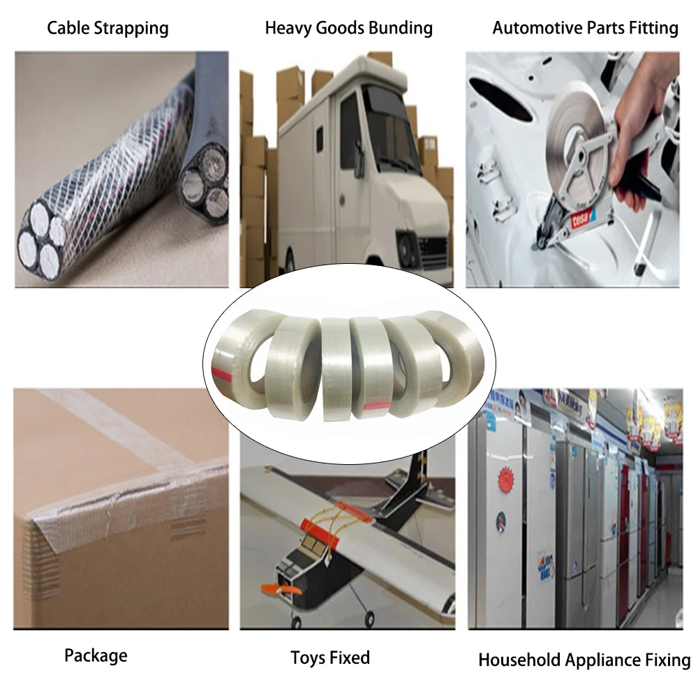 
Free Sample Packing Wrapping Glass Fiber Reinforced Mono Filament Tape For Circket Bat 
