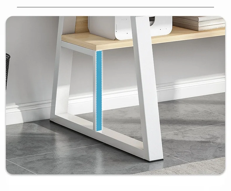 Modern Simple Style Table with Storage & Shelves Study Desk with Bookshelf Writing Study Work Table Kids Study Desk for Bedroom