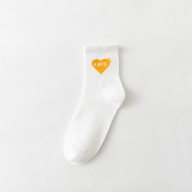 Custom Cartoon White socks women sweet cute cotton crew animal socks for girls