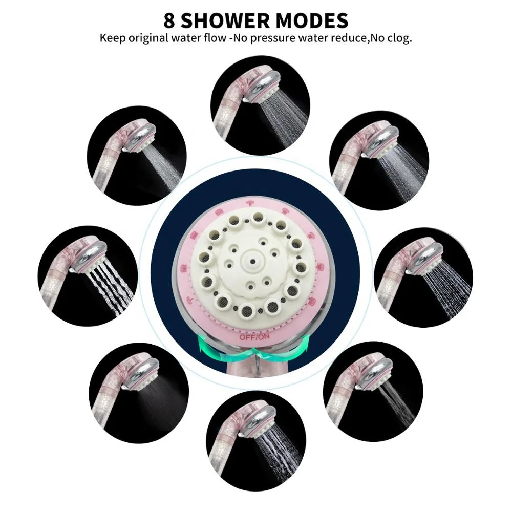 Bathroom Removing Hardness High Pressure Shower Head Filter