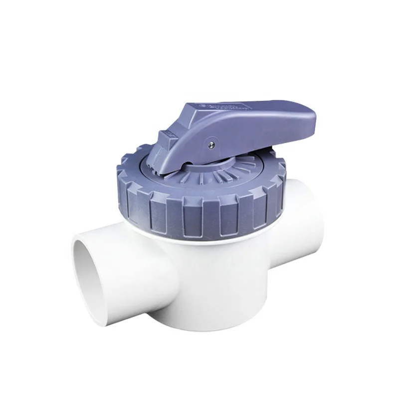 Aibo hot sale new plastic 2-port PVC ball valve 1-1/2 inch PVC diverter valve for swimming pool and spa