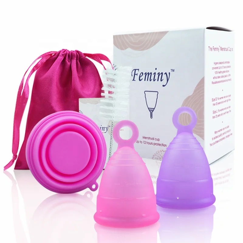 Оптовая продажа Мягкая Кубок менструального Con Anillo Рю Copas mestruales чашки