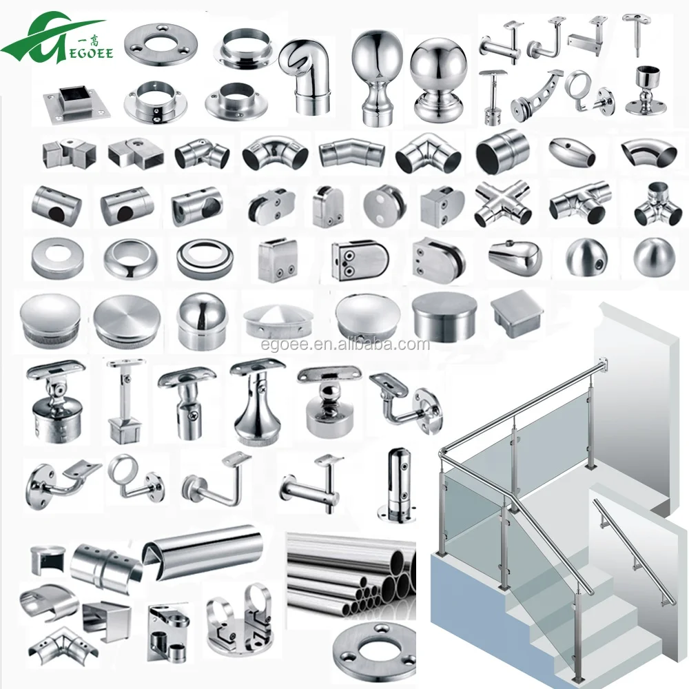 Hot selling stainless steel balustrade accessories glass handrail accessories railing fittings with cheap price