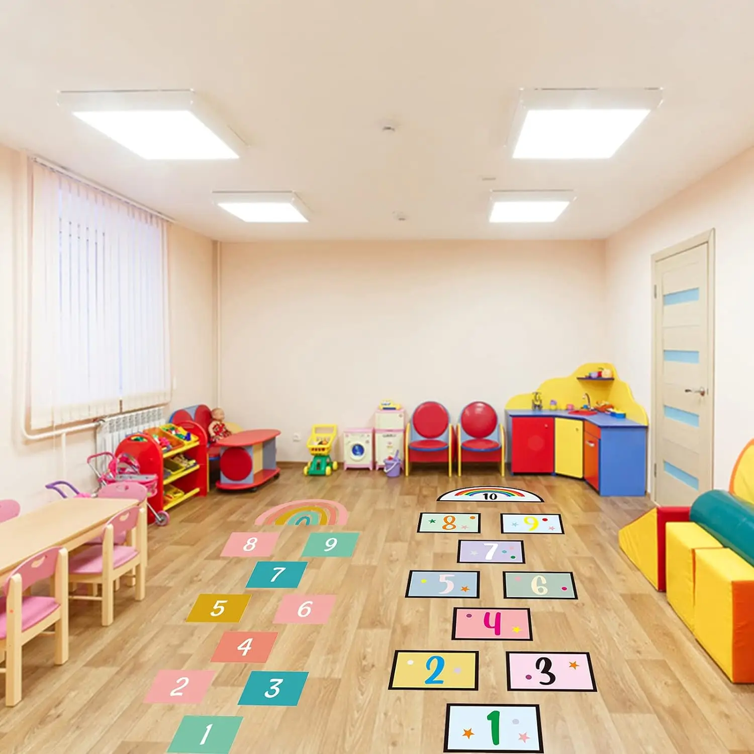 Fun Floor Puzzles for Kids Hopscotch Game Stickers for Classroom and  Home