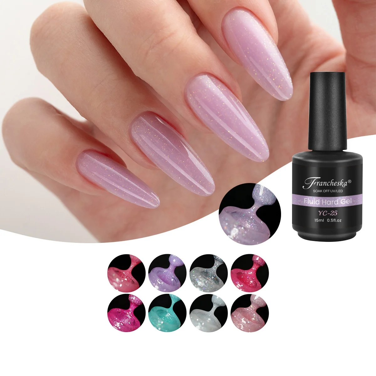 2024 OEM Private Label 15ml Long Lasting Nail Extension Soak Off Uv Led Builder Liquid Nail Gel
