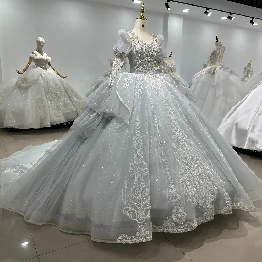 Simple Charming Wedding Dresses Organza Bridal Gowns Vintage Tassel Vestidos De Novia Xs071