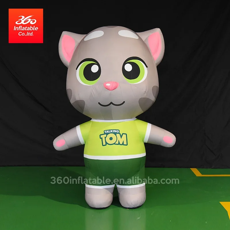Custom Design Cartoon advertising walking Inflatable animal mascot cartoon Tom Cat costume for decoration