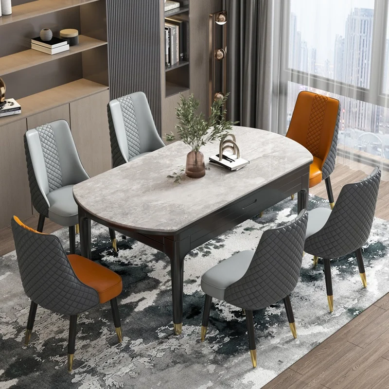 Dining Chair Metal Luxury Cheap Dinning Home Restaurant Set Room Furniture Dining Chairs Nordic Leather Modern For Dining Table