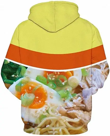Wholesale 3D Ramen Chicken Noodle Soup Hoodie Beef Sweatshirt For Men Women Cotton Cute Pullover Hoodie Hooded Sweatshirt