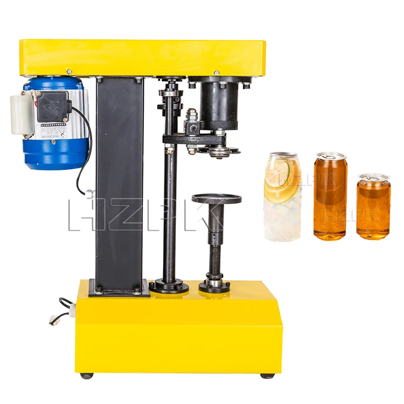 HZPK Semi-automatic Tabletop Aluminum Tin Can Seamer Canning Sealing Capping Machine Desktop Manual Tin Can Sealer