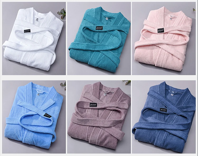 Unisex Terry Cloth Bathrobe 100% Long Staple Cotton Hotel/Spa Robes - Classic Bath Robes For Men or Women