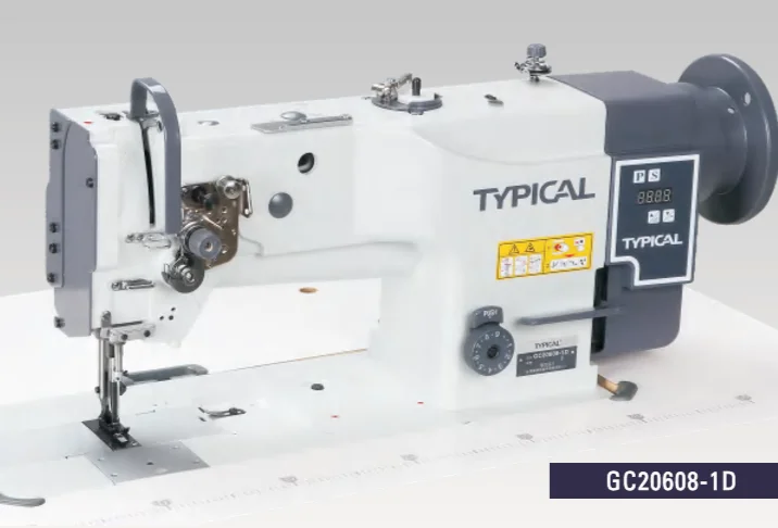 GC20608D typical flat seam walking foot sewing machine servo motor 550w with stand