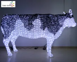 Cute large plastic garden cow for outdoor decoration with good quality