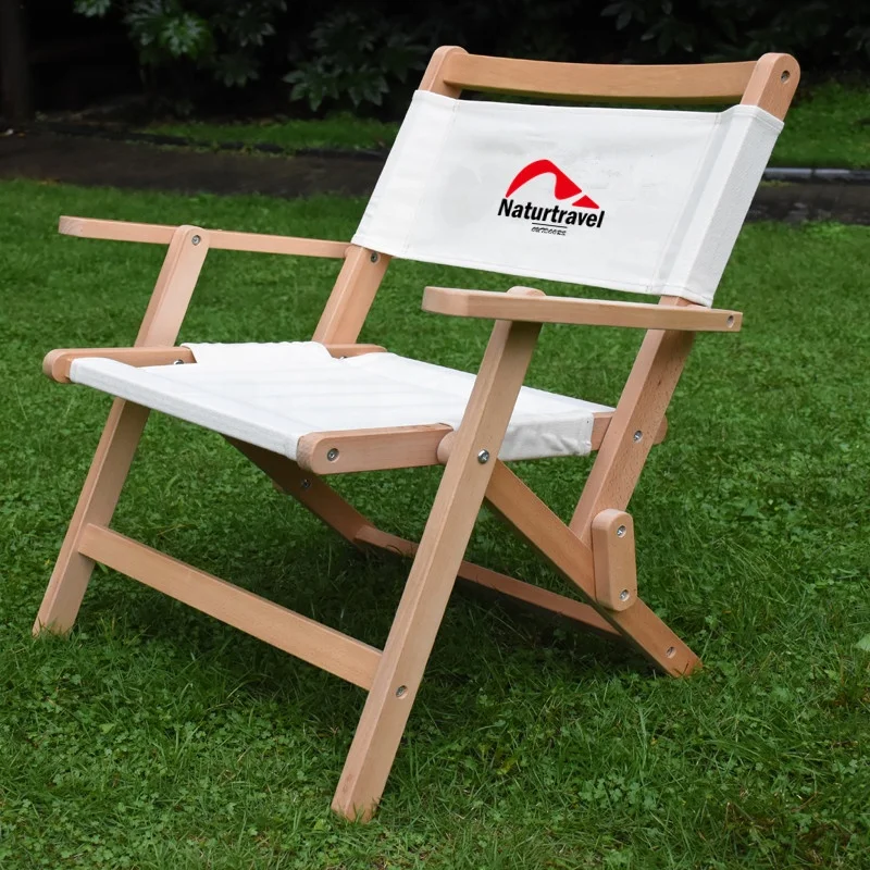 Naturtravel Coffee Garden Outdoor Camping Wood Beach Chair Pastoral Dinning Foldable Manufacturer Fishing Chair seat Furniture