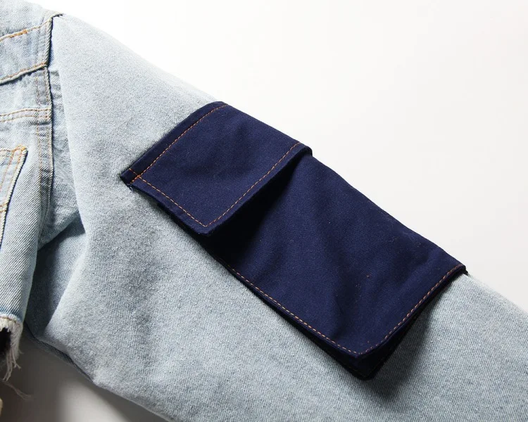 Chaqueta de jean con piel мех с куртка джинсовая пальто для женщин джинсовый наряд плотного денима из овечьей шерсти; Пальто мехом;