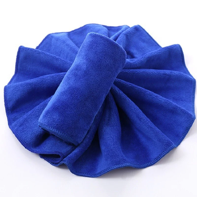 Beauty salon towel 420 gsm microfiber cleaning dishcloth blue car cleaning towels