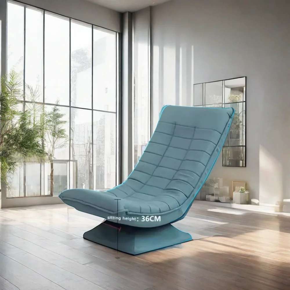 New Arrival Outdoor Folding Adjustable Relaxing Moon Shape Swivel Accent Lounge Chair Modern Leisure for Living Room