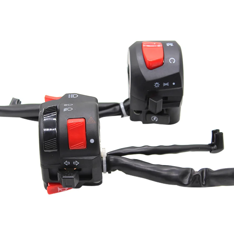 Прямая поставка с завода, 22 мм Электрический переключатель для мотоцикла, кнопка поворота, пусковая ручка, модифицированный многофункциональный переключатель, сделанный в