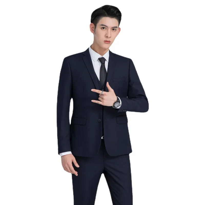 Jinteng Autumn and winter suits for lawyer three-piece suits Korean style slim-fitting professional work business formal suits
