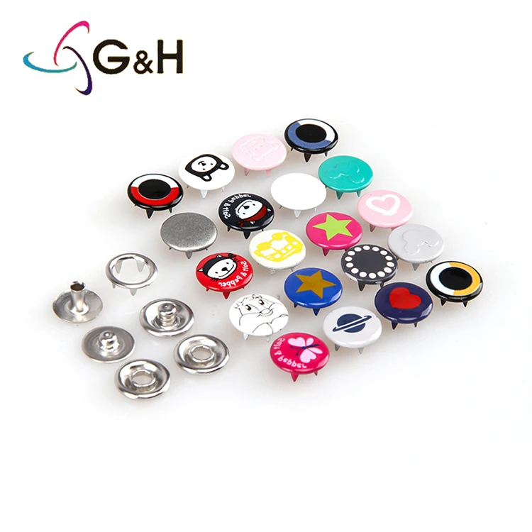 Hot sell 14mm 15mm 20mm 21mm snap button clothing ring prong snap button
