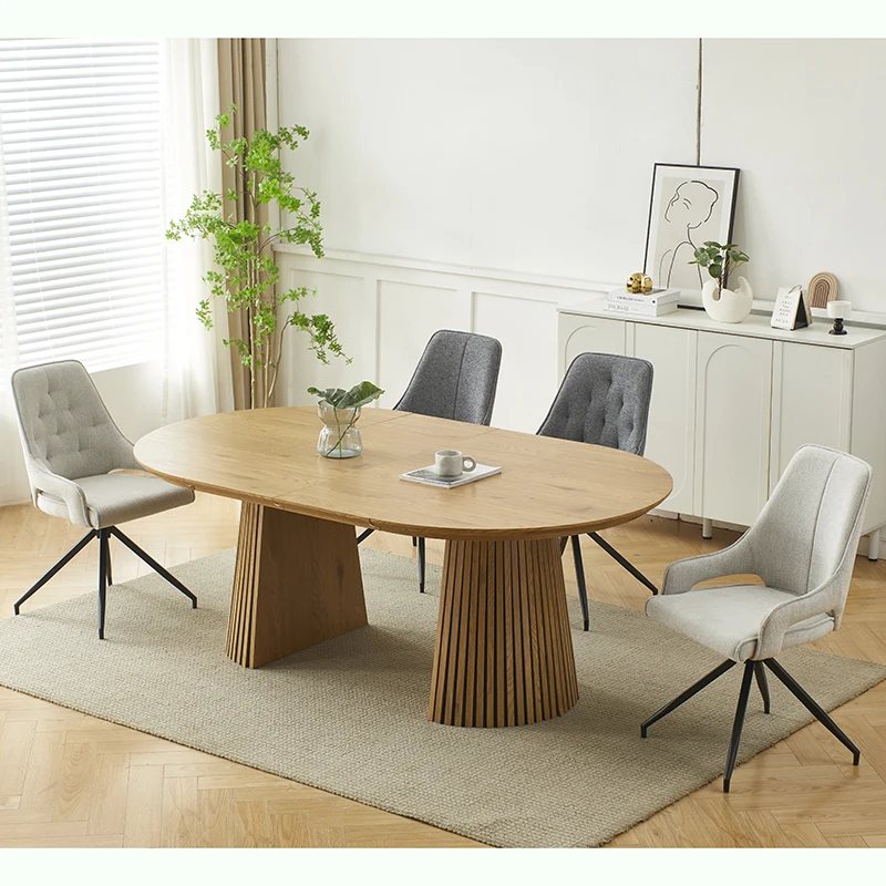 Living Room Table Set Modern Home Kitchen dining table Set Wooden Extendable Wood dining table 6 Seater