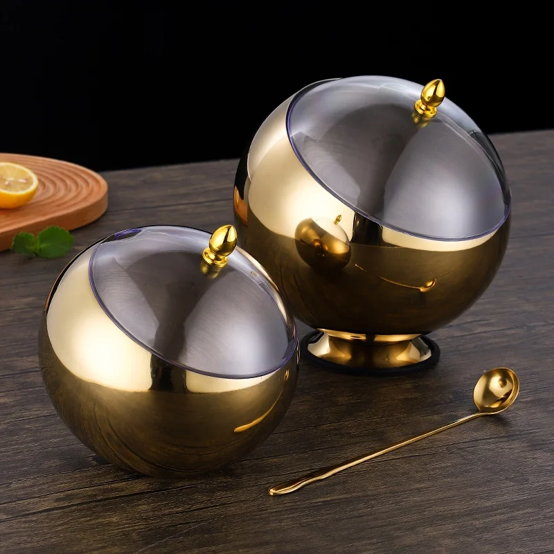 Stainless Steel Self-Service Tableware Hot Pot Restaurants Commercial Oblique Sauce Circular Bowl Spicy with transparent Lid