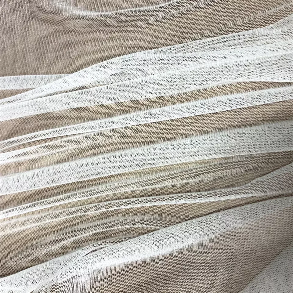 Net Stretch Soft 100% Pure Silk Mesh Natural Silk Tulle Fabric for Sexy Women Slim Dress