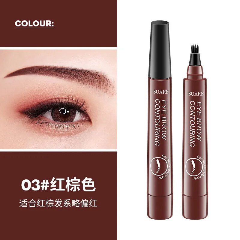 MB01A Suake micro blading liquid 3d eyebrow contouring pen 2023 liquid 4 twig claw tip waterproof eyeliner eyebrow trimmer pen