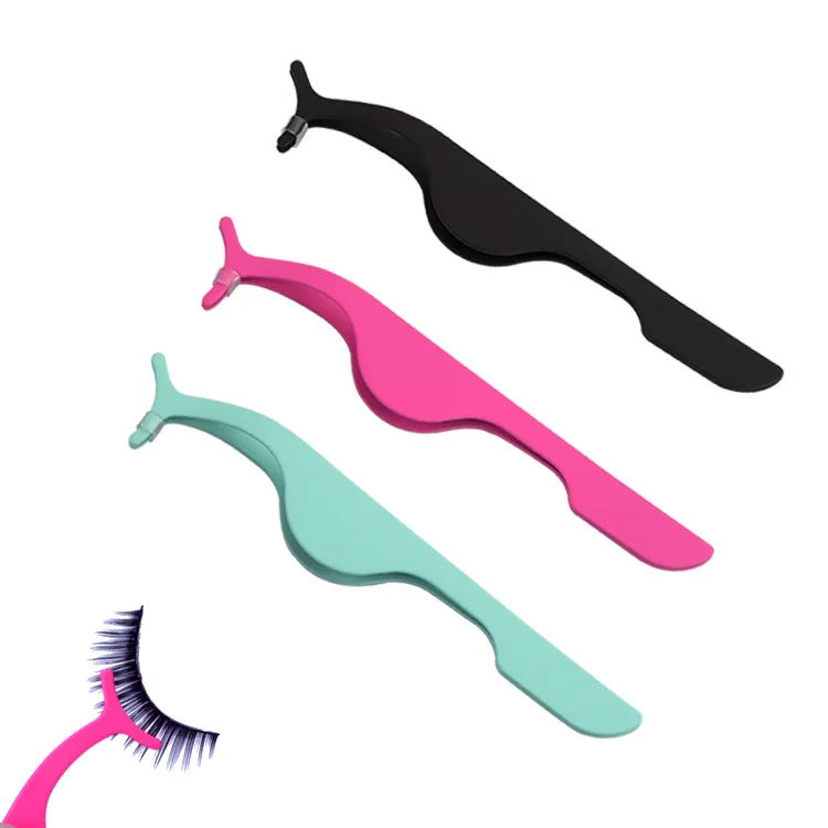 Purple Lash Tweezers Eyelash Tweezers Grip Eyelashes Applicator Volume Lash Tweezers